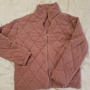 Blush quilted jacket